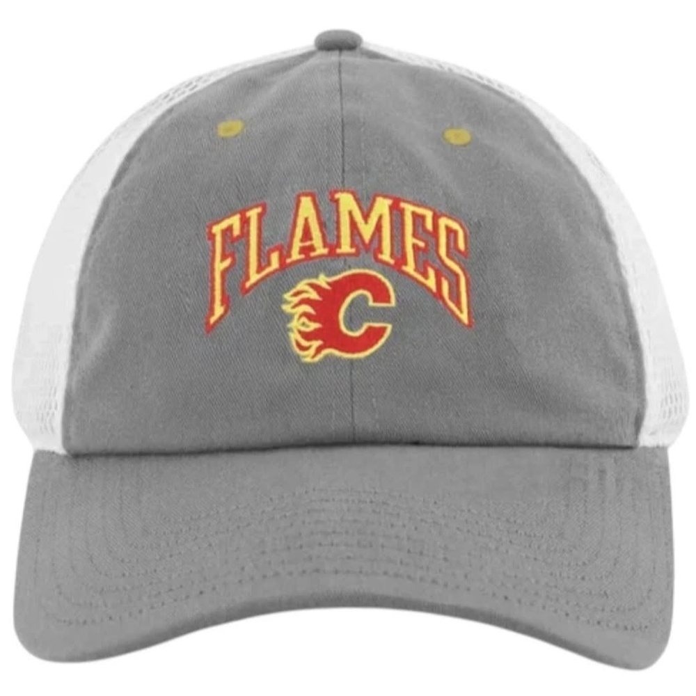 Adidas  Calgary Flames Gray and White Cap